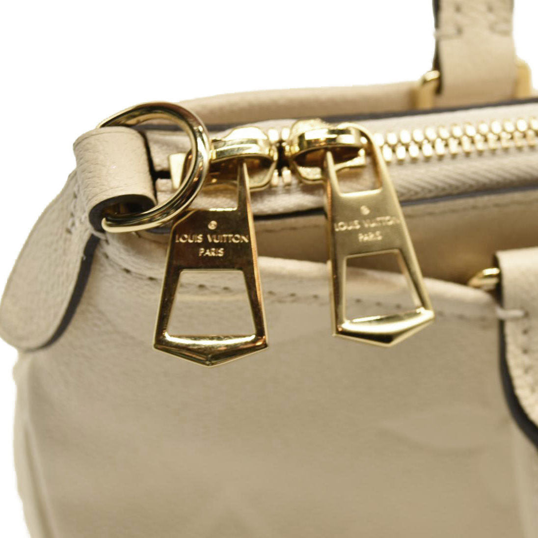 LOUIS VUITTON Trianon PM Monogram Emprreinte Handbag Creme