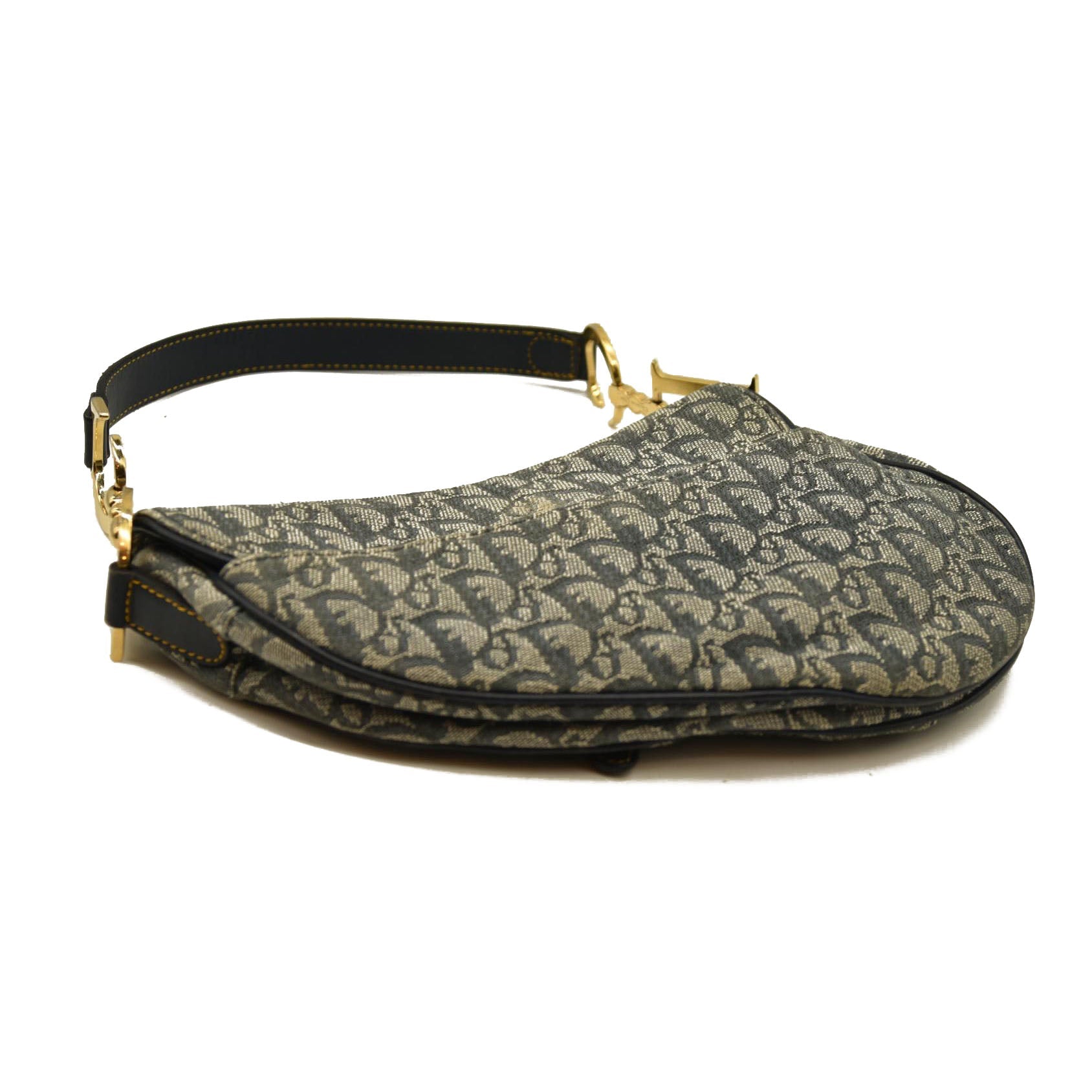 Christian Dior  Monogram Saddle Bag Blue