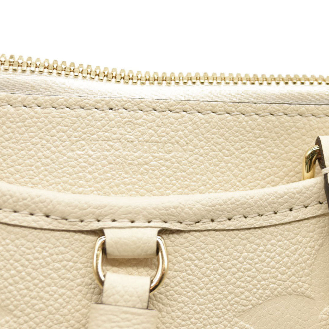 LOUIS VUITTON Trianon PM Monogram Emprreinte Handbag Creme