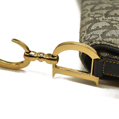 Christian Dior  Monogram Saddle Bag Blue