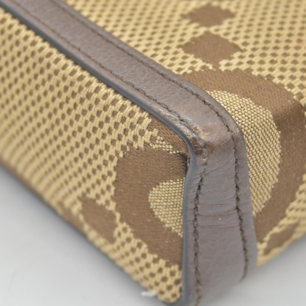 $1200 Gucci Horsebit 1955 Jumbo GG Mini Crossbody Bag Beige CONSIGNMENT