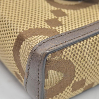 $1200 Gucci Horsebit 1955 Jumbo GG Mini Crossbody Bag Beige CONSIGNMENT