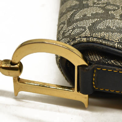 Christian Dior  Monogram Saddle Bag Blue