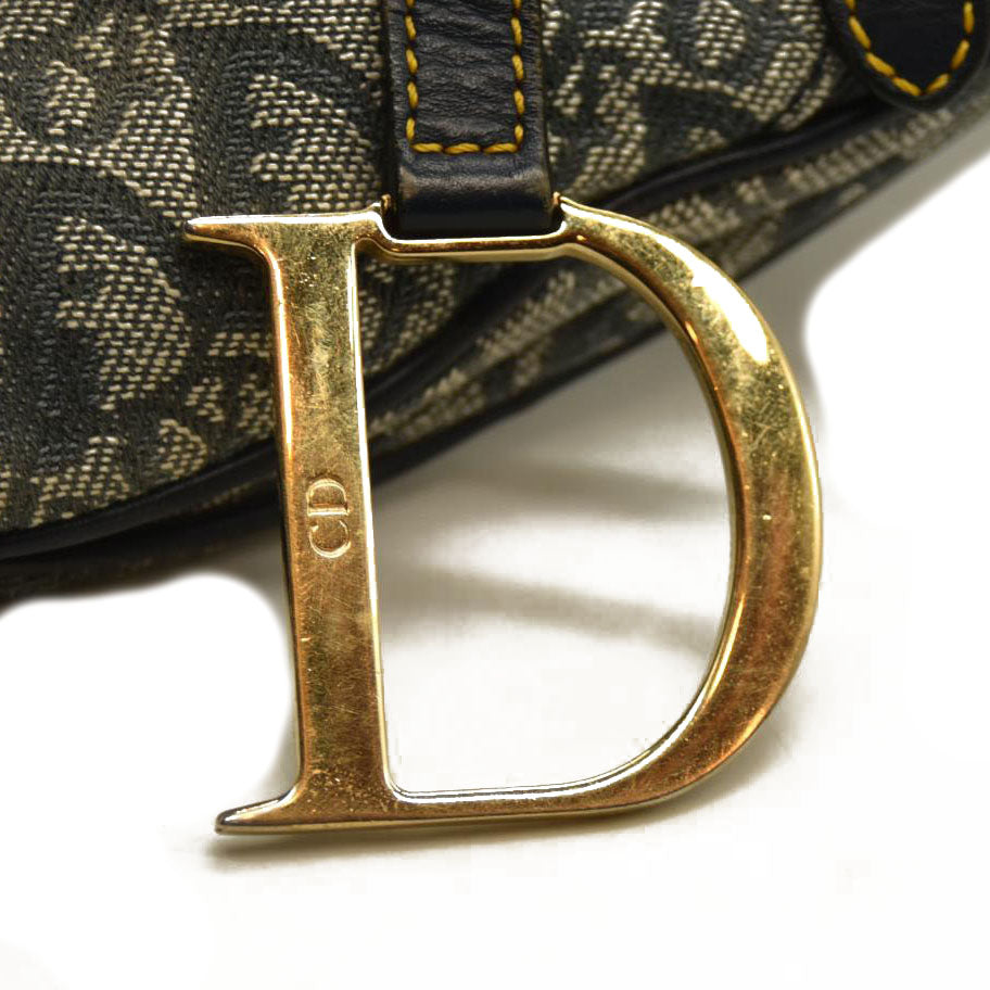 Christian Dior  Monogram Saddle Bag Blue