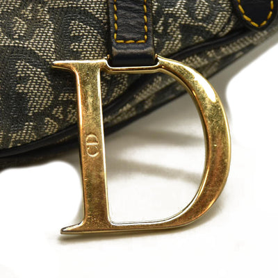 Christian Dior  Monogram Saddle Bag Blue