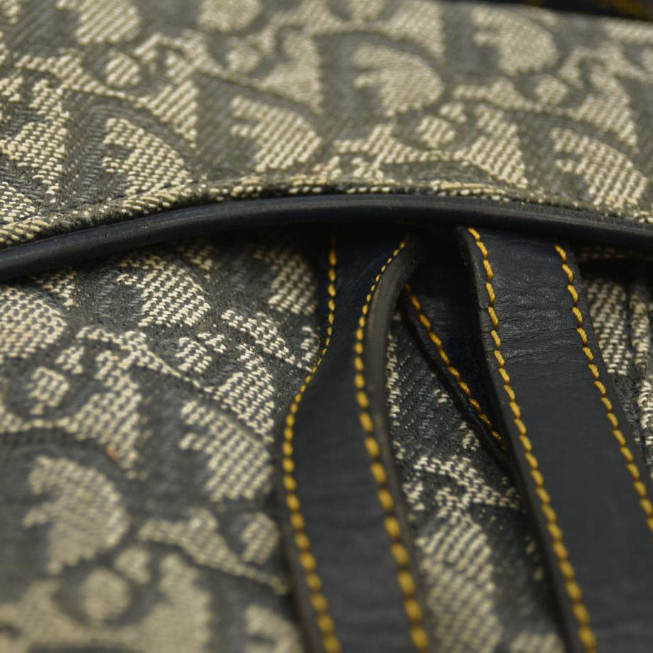 Christian Dior  Monogram Saddle Bag Blue