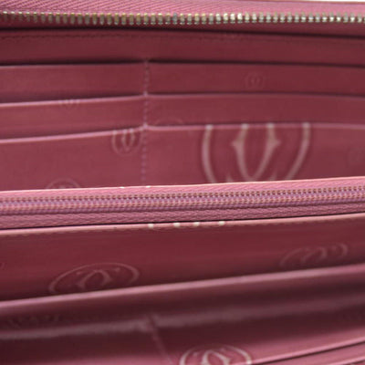 Cartier Patent leather Logo Wallet Pink