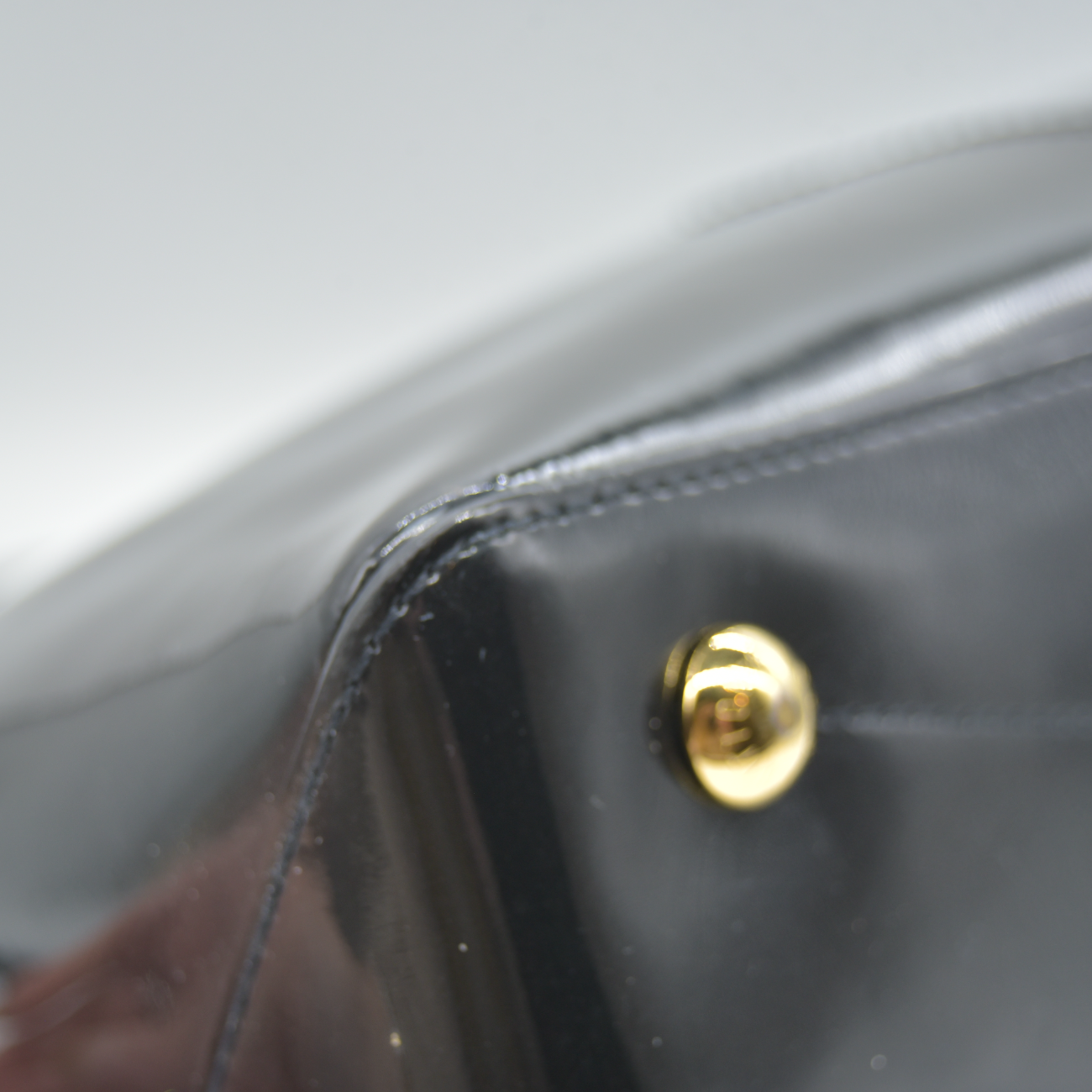 $2270 2018 Louis Vuitton Patent Calfskin Miroir Tote Black SN0188