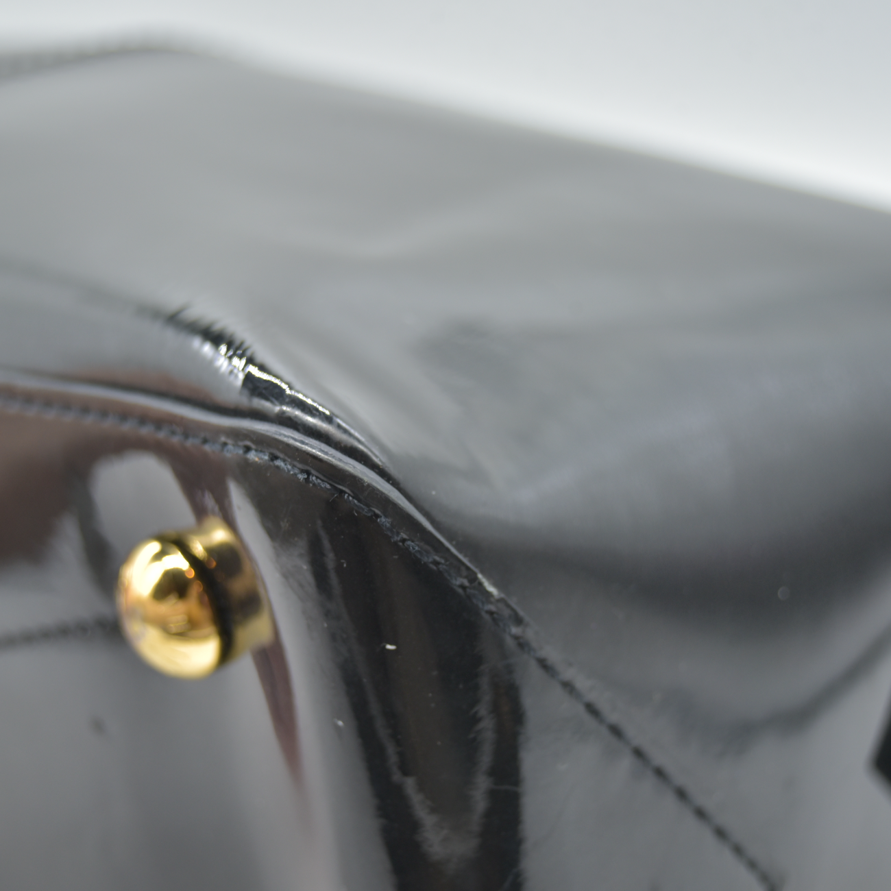 $2270 2018 Louis Vuitton Patent Calfskin Miroir Tote Black SN0188