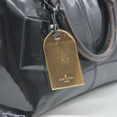 $2270 2018 Louis Vuitton Patent Calfskin Miroir Tote Black SN0188