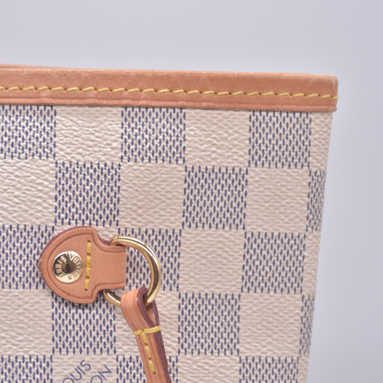 $2240 2018 Louis Vuitton Damier Azur Neverfull MM with Pouch SD1118 10021110