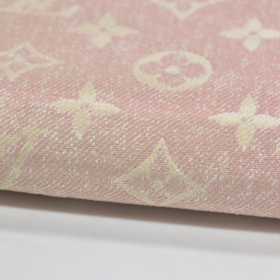 $1060 Louis Vuitton Denim Monogram Jacquard Zippy Wallet Pink
