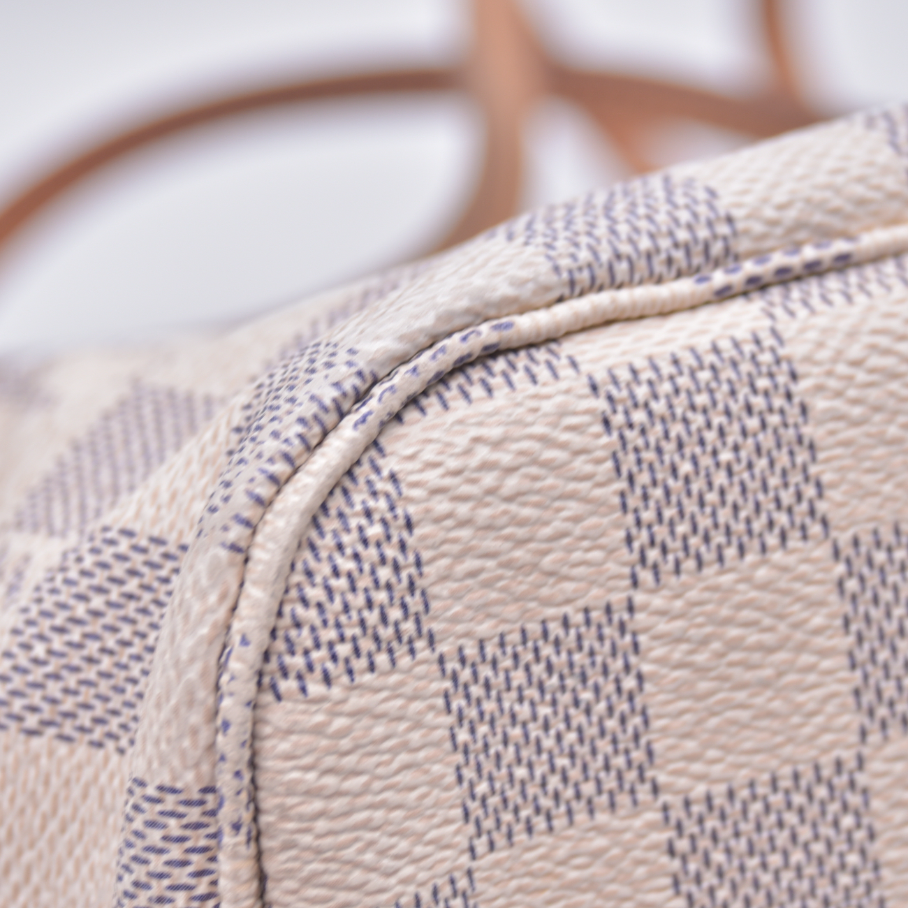 $2240 2018 Louis Vuitton Damier Azur Neverfull MM with Pouch SD1118 10021110