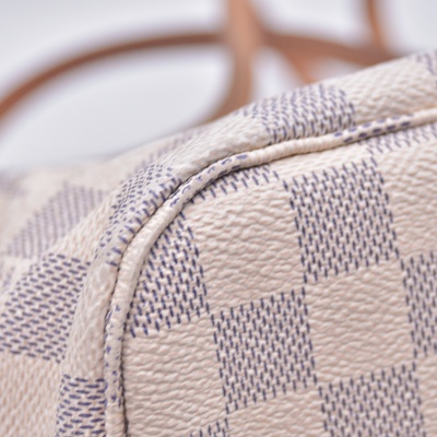 $2240 2018 Louis Vuitton Damier Azur Neverfull MM with Pouch SD1118 10021110