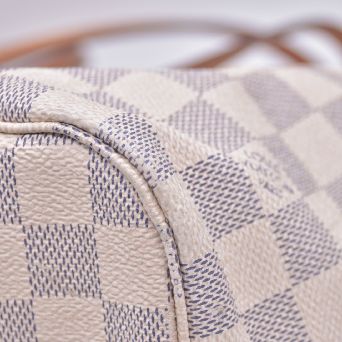 $2240 2018 Louis Vuitton Damier Azur Neverfull MM with Pouch SD1118 10021110