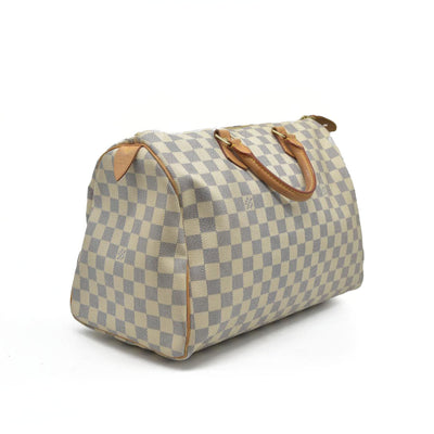 $1550 Louis Vuitton Damier Azur Speedy 30 DU3028 CONSIGNMENT