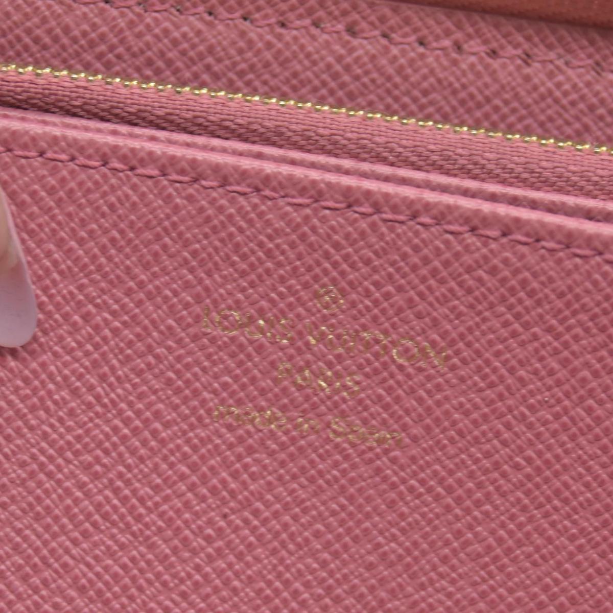 $1060 Louis Vuitton Denim Monogram Jacquard Zippy Wallet Pink