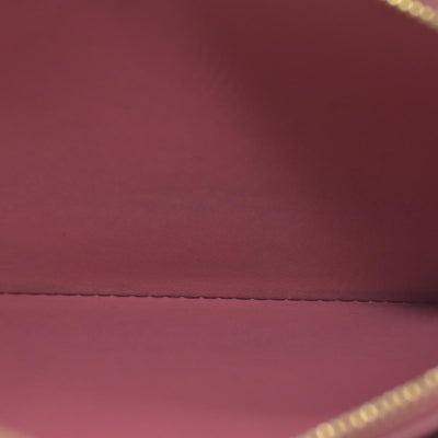 $1060 Louis Vuitton Denim Monogram Jacquard Zippy Wallet Pink