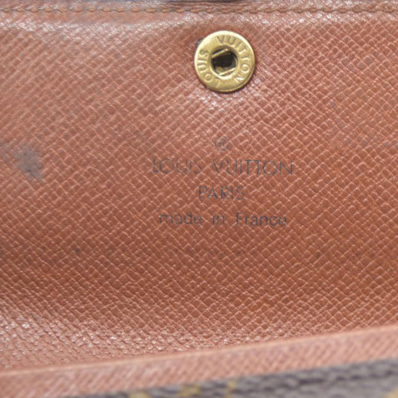 LOUIS VUITTON Monogram Plat Bifold Wallet Coin Case