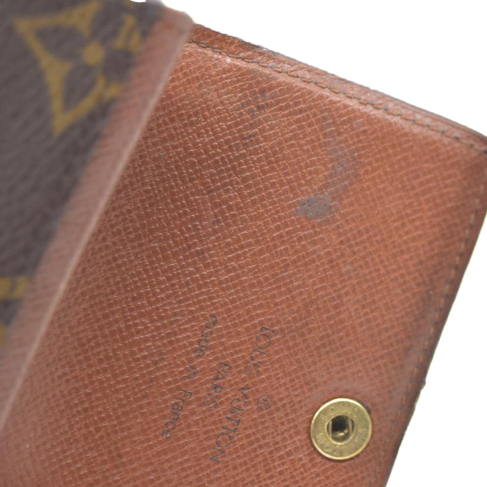 LOUIS VUITTON Monogram Plat Bifold Wallet Coin Case