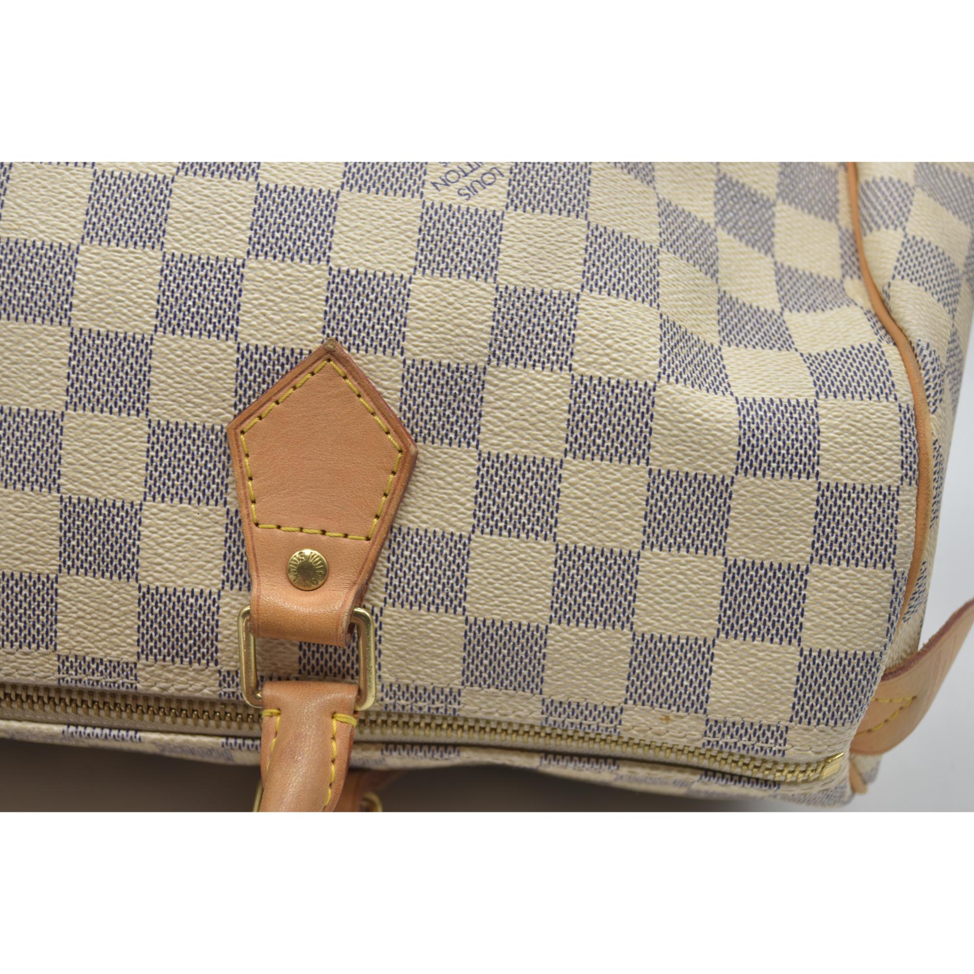 $1550 Louis Vuitton Damier Azur Speedy 30 DU3028 CONSIGNMENT