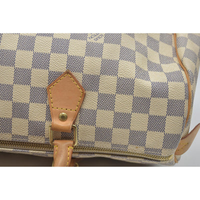 $1550 Louis Vuitton Damier Azur Speedy 30 DU3028 CONSIGNMENT