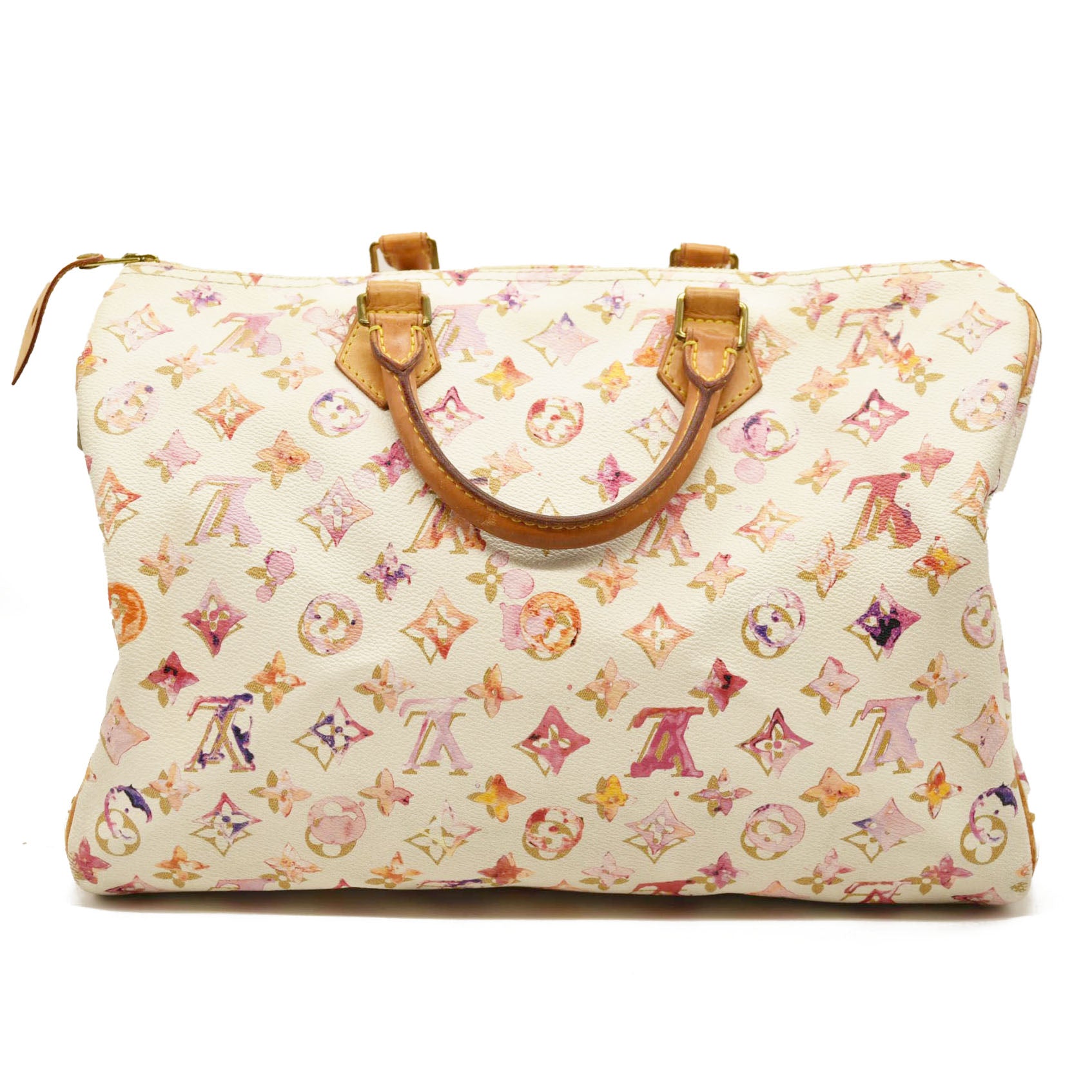 LOUIS VUITTON  Watercolor Aquarelle Speedy 35 White