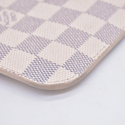 $2240 2018 Louis Vuitton Damier Azur Neverfull MM with Pouch SD1118 10021110