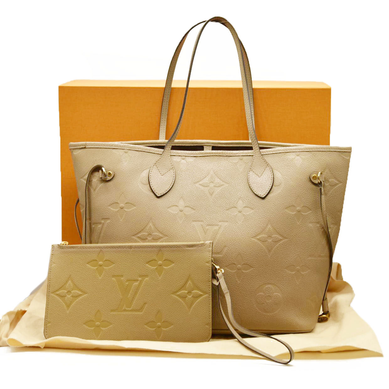 Louis Vuitton  Empreinte Monogram Giant Neverfull MM Tourterelle RFID