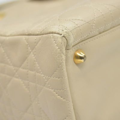 $7000 Christian Dior Large Lady Dior Beige 1997