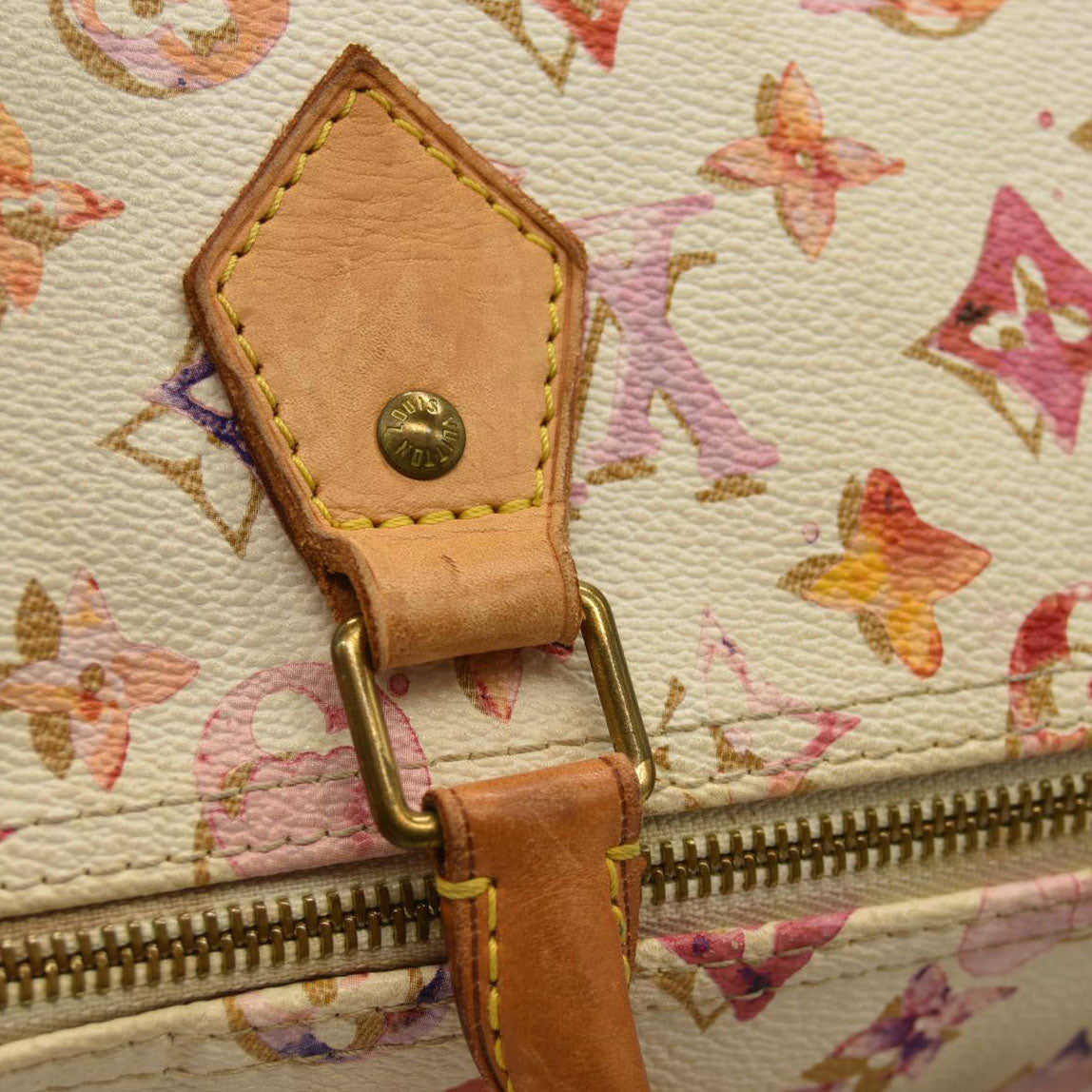 LOUIS VUITTON  Watercolor Aquarelle Speedy 35 White