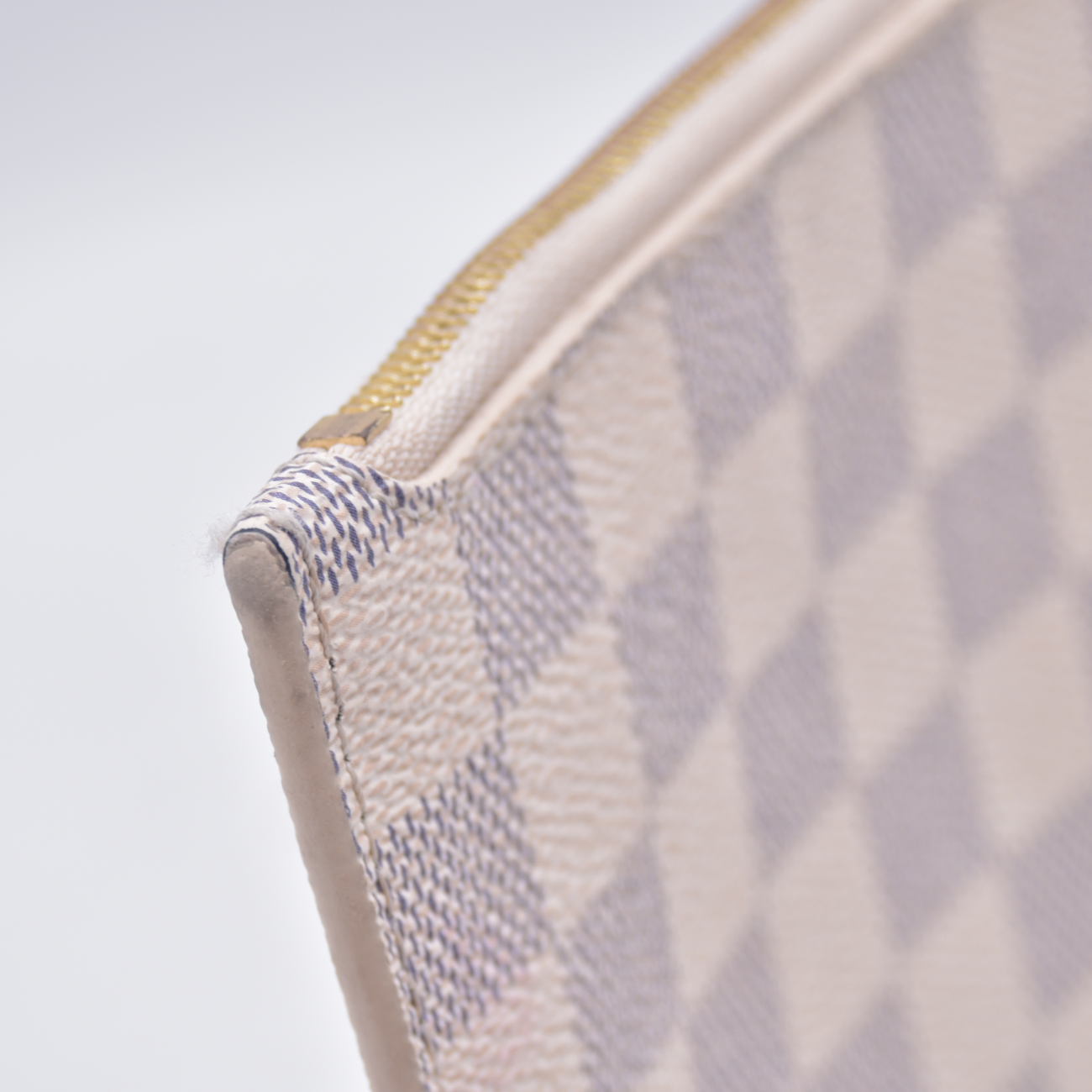 $2240 2018 Louis Vuitton Damier Azur Neverfull MM with Pouch SD1118 10021110