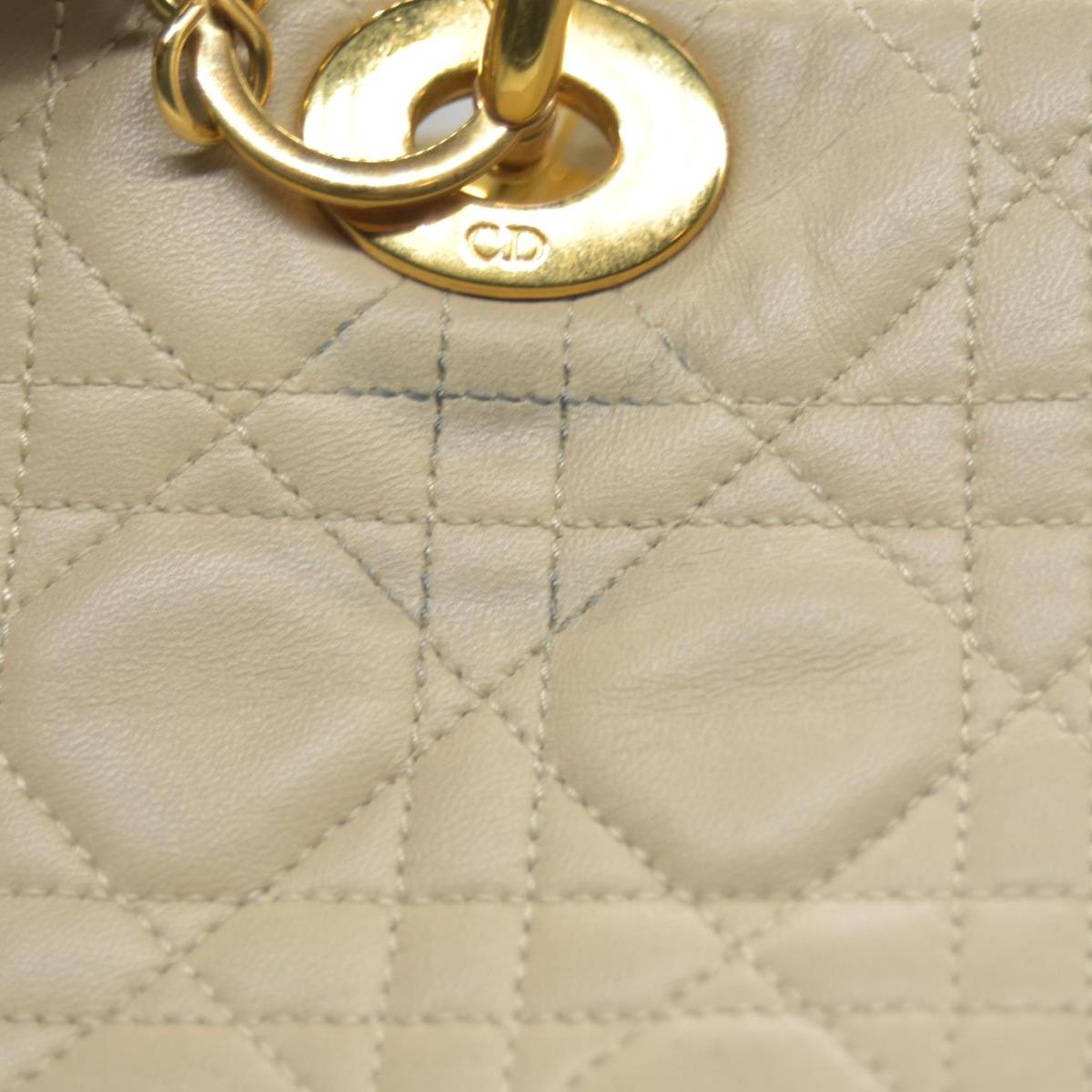 $7000 Christian Dior Large Lady Dior Beige 1997
