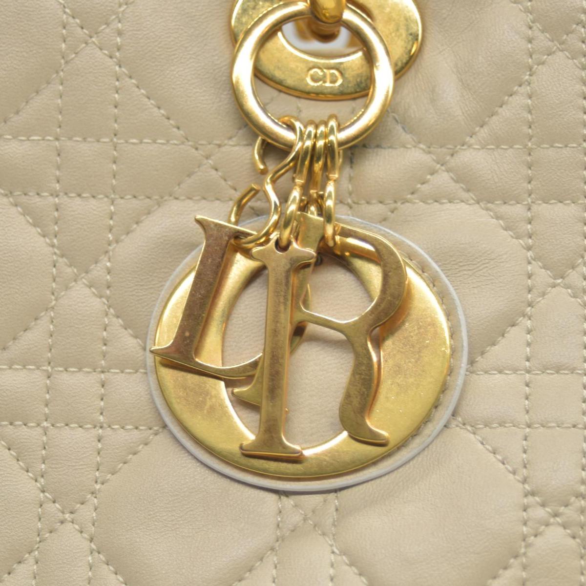 $7000 Christian Dior Large Lady Dior Beige 1997