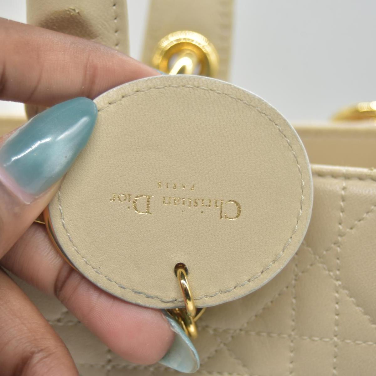 $7000 Christian Dior Large Lady Dior Beige 1997