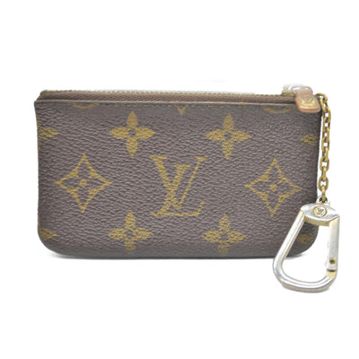 Louis Vuitton Monogram Pochette Cles Wallet Coin Purse Brown