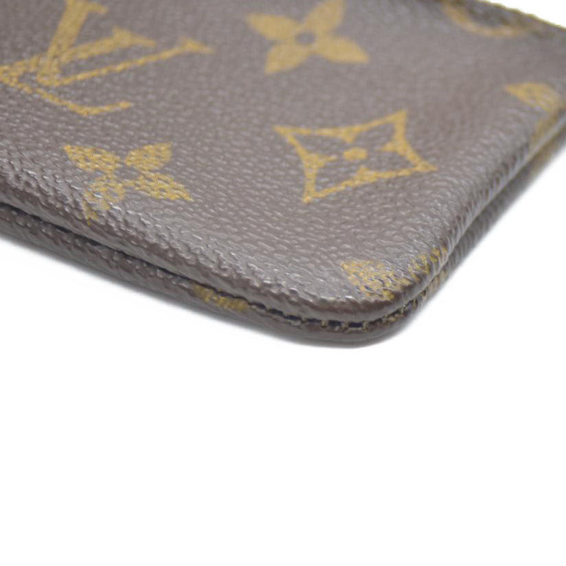 Louis Vuitton Monogram Pochette Cles Wallet Coin Purse Brown