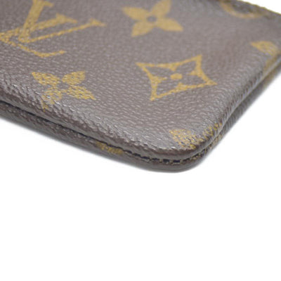 Louis Vuitton Monogram Pochette Cles Wallet Coin Purse Brown