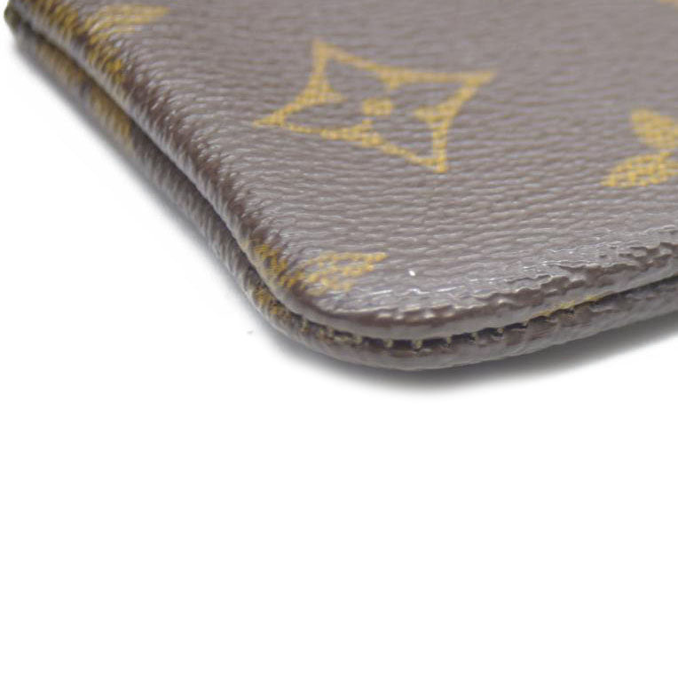 Louis Vuitton Monogram Pochette Cles Wallet Coin Purse Brown