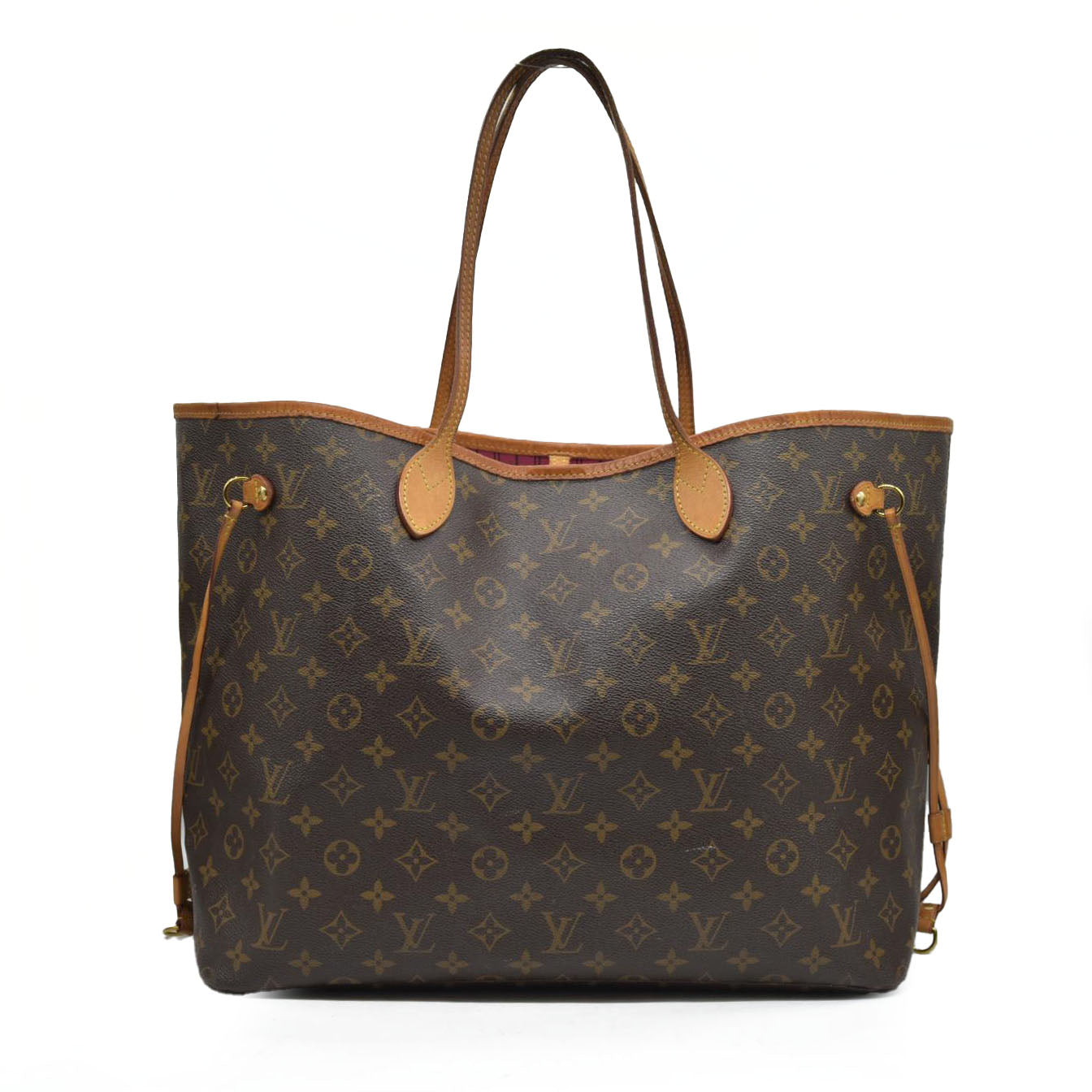 AUCTION $2240 Louis Vuitton  Monogram Neverfull GM Pivoine Pink Interior