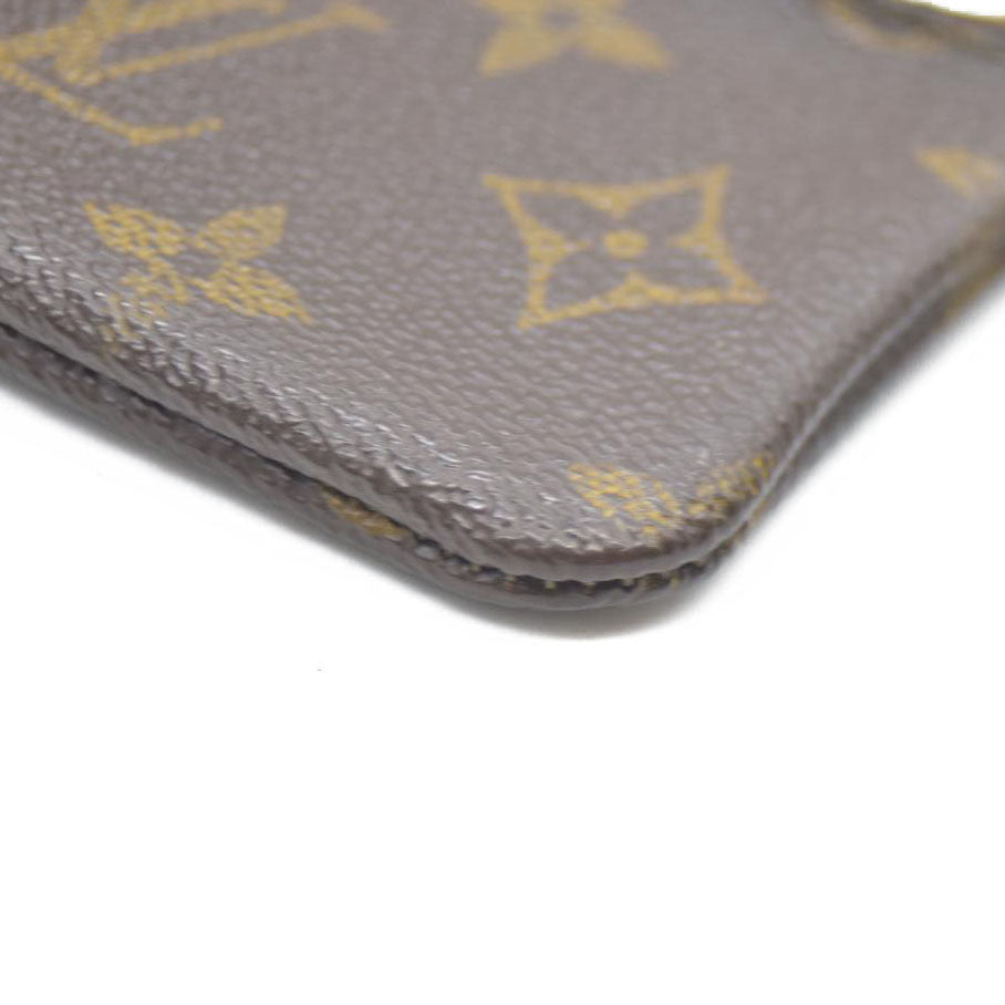 Louis Vuitton Monogram Pochette Cles Wallet Coin Purse Brown