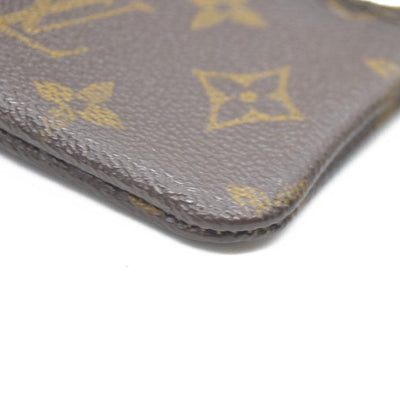 Louis Vuitton Monogram Pochette Cles Wallet Coin Purse Brown