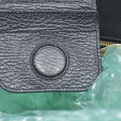 $1100 Gucci Pebbled Calfskin Small Swing Tote Black