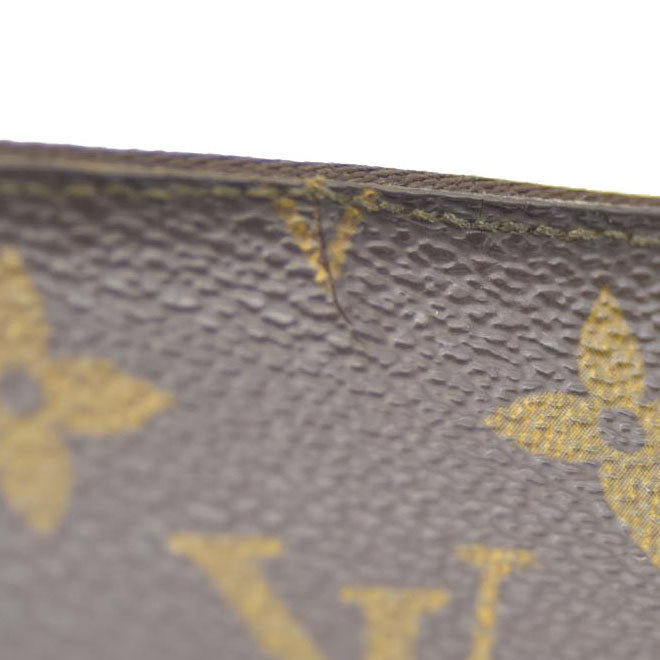 Louis Vuitton Monogram Pochette Cles Wallet Coin Purse Brown