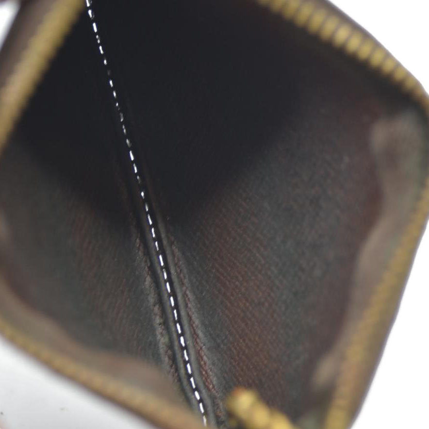 Louis Vuitton Monogram Pochette Cles Wallet Coin Purse Brown