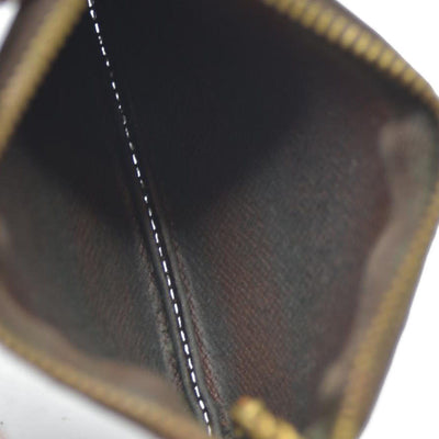 Louis Vuitton Monogram Pochette Cles Wallet Coin Purse Brown