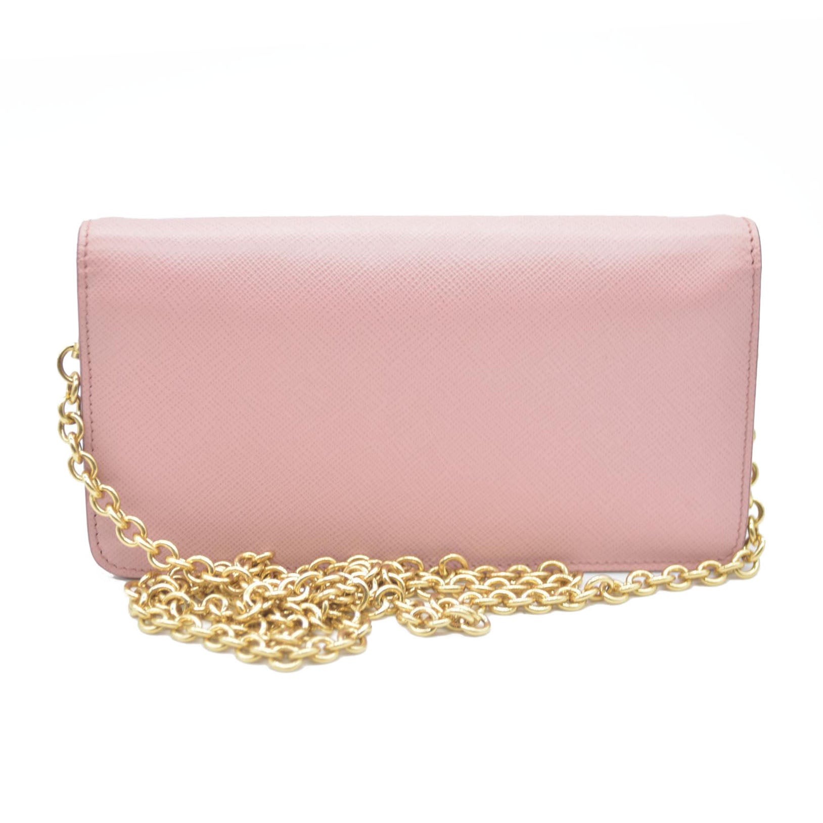 Prada  Saffiano Cahier Chain Wallet Petalo