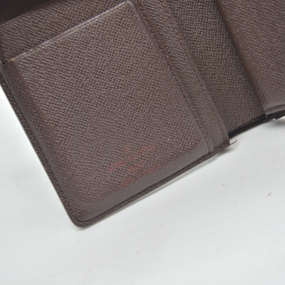$750 2003 Louis Vuitton Damier Ebene Kisslock French Wallet MI0043