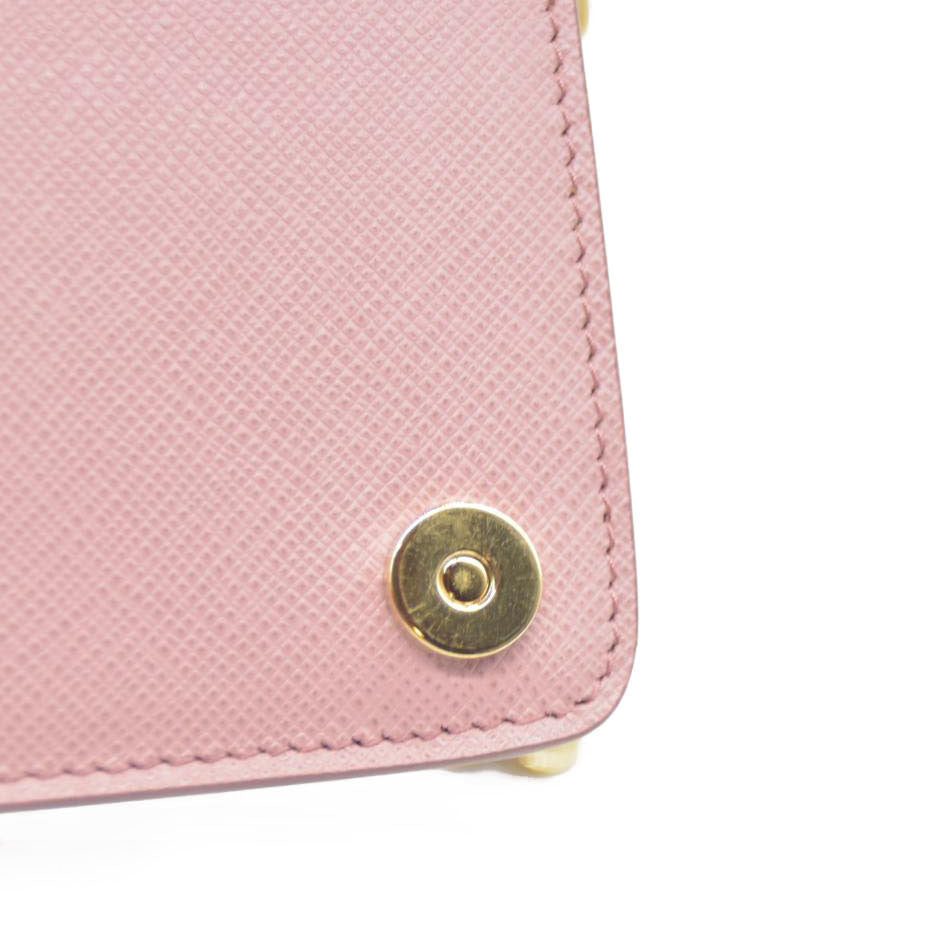 Prada  Saffiano Cahier Chain Wallet Petalo