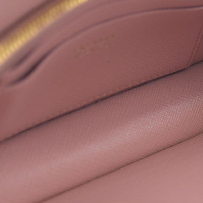 Prada  Saffiano Cahier Chain Wallet Petalo